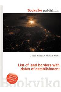 List of Land Borders with Dates of Establishment