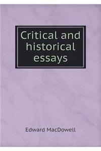Critical and Historical Essays