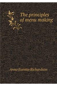The principles of menu making