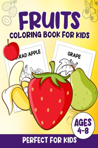 Fruits Coloring Book For Kids