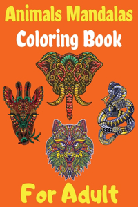 Animals Mandalas Coloring Book For Adult