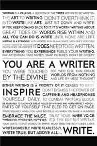 Writing Journal For Writers, Journalists & Poets - The Writing Manifesto - Blank Lined Notebook