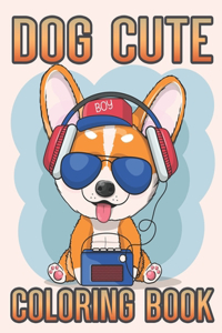 Dog cute coloring book