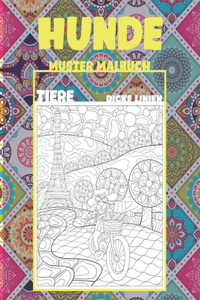 Muster Malbuch - Dicke Linien - Tiere - Hunde