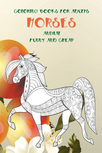 Coloring Books for Adults Funny and Cheap - Animal - Horses