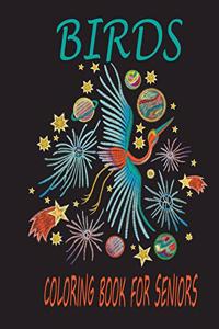 Birds Coloring Book For Seniors