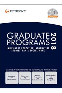 Graduate Programs in Business, Education, Information Studies, Law & Social Work 2018