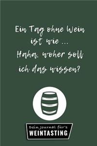 Ein Tag Ohne Wein Ist Wie ... Haha, Woher Soll Ich Das Wissen? Dein Journal Für's Weintasting