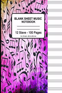 Blank Sheet Music Notebook