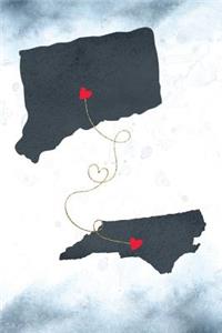 Connecticut & North Carolina: Long Distance Out of State Notebook - Blank Lines