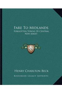 Fare To Midlands