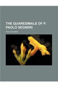 The Quaresimale of P. Paolo Segneri