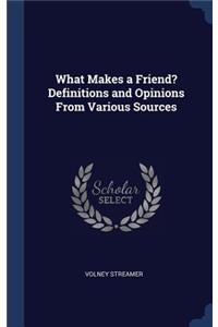What Makes a Friend? Definitions and Opinions From Various Sources