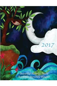 2017 Beautiful Sleeping Moon Academic Monthly Planner