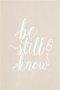 Pastel Chalkboard Journal - Be Still & Know (Fawn)