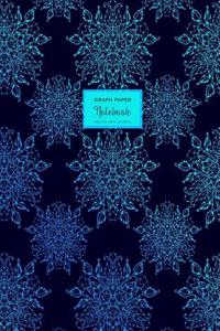 Square Grid Journal - Graph Paper Notebook - Blue Mandalas: Soft Cover, Large 8.5 X 11