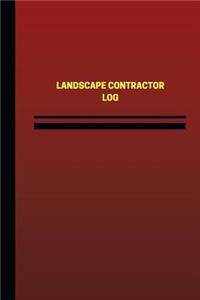 Landscape Contractor Log (Logbook, Journal - 124 pages, 6 x 9 inches)