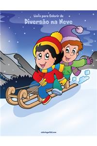 Livro para Colorir de Diversão na Neve