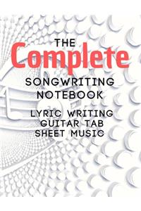 Songwriting Notebook: Music Journal mix of lyric paper sheet and guitar tab