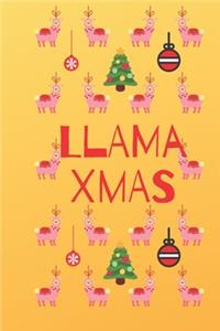 Christmas llama xmas notebook