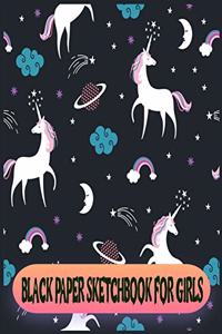 Black Paper Sketchbook for Girls