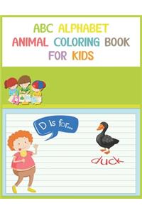 Abc Alphabet Animal Coloring Book For Kids