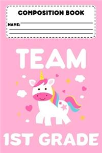 Composition Book Team 1st Grade