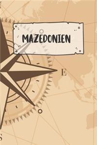 Mazedonien: Liniertes Reisetagebuch Notizbuch oder Reise Notizheft liniert - Reisen Journal für Männer und Frauen mit Linien