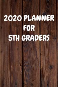 2020 Planner for 5Th Graders