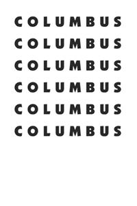 Columbus Cool Minimal 120 Page Notebook Lined Journal