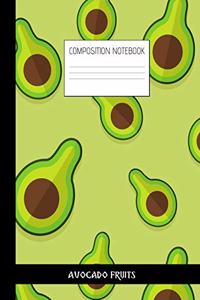 avocado fruits Composition Notebook