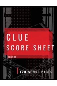 Clue Score Sheet Record