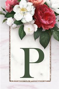 Monogram Letter P Journal