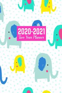 2020-2021 Two Year Planner: Cute 24-Month Planner & Calendar - Large 8.5 x 11 (Jan 2020 - Dec 2021) Daily Weekly and Monthly Schedule - Art Cover 00023188