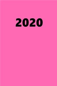 2020 Daily Planner 2020 Hot Pink Color 384 Pages