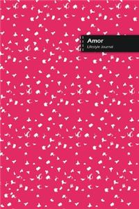 Amor Lifestyle Journal, Blank Write-in Notebook, Dotted Lines, Wide Ruled, Size (A5) 6 x 9 In (Pink)