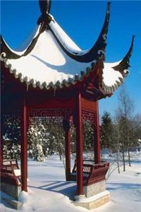 2019 Weekly Planner Winter Theme Snow Covered Pagoda 134 Pages