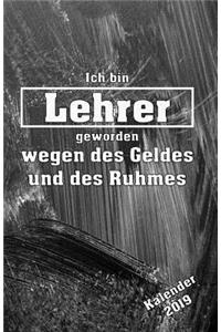Ich Bin Lehrer Geworden Kalender 2019