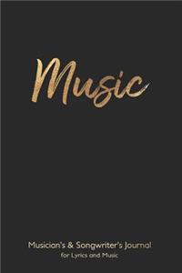 Musician's and Songwriter's Journal for Lyrics & Music