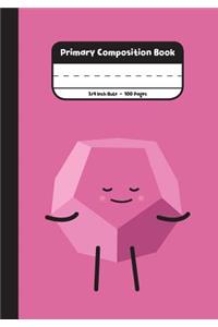 Primary Composition Book: 3/4 Inch Rule, 100 Pages, Pink My Color Pals Notebook