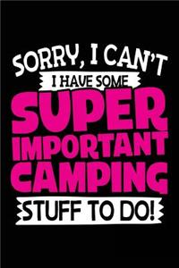 Sorry, I Can't I Have Some Super Important Camping Stuff To Do!