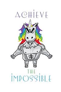 Achieve the Impossible Unicorn Two-Column Cornell Notes Composition Notebook