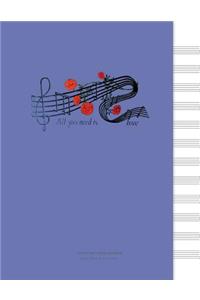Manuscript Paper Notebook