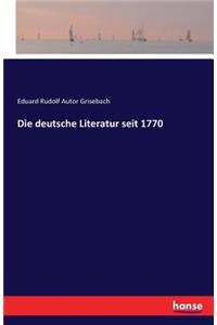 deutsche Literatur seit 1770
