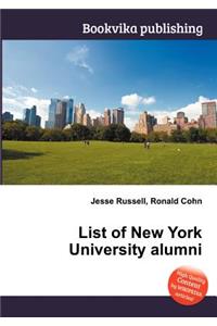 List of New York University Alumni