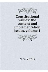 Constitutional Values