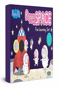 Peppa Pig - Peppa In Space : Fun Learning Set (With Wipe And Clean Mats, Coloring Sheets, Stickers, Appreciation Certificate And Pen)