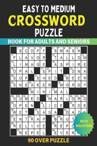 Easy To Medium Crossword Puzzle Book For Adults And Seniors