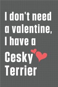 I don't need a valentine, I have a Cesky Terrier