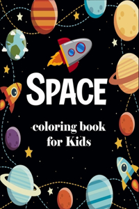 Space coloring book for kids
